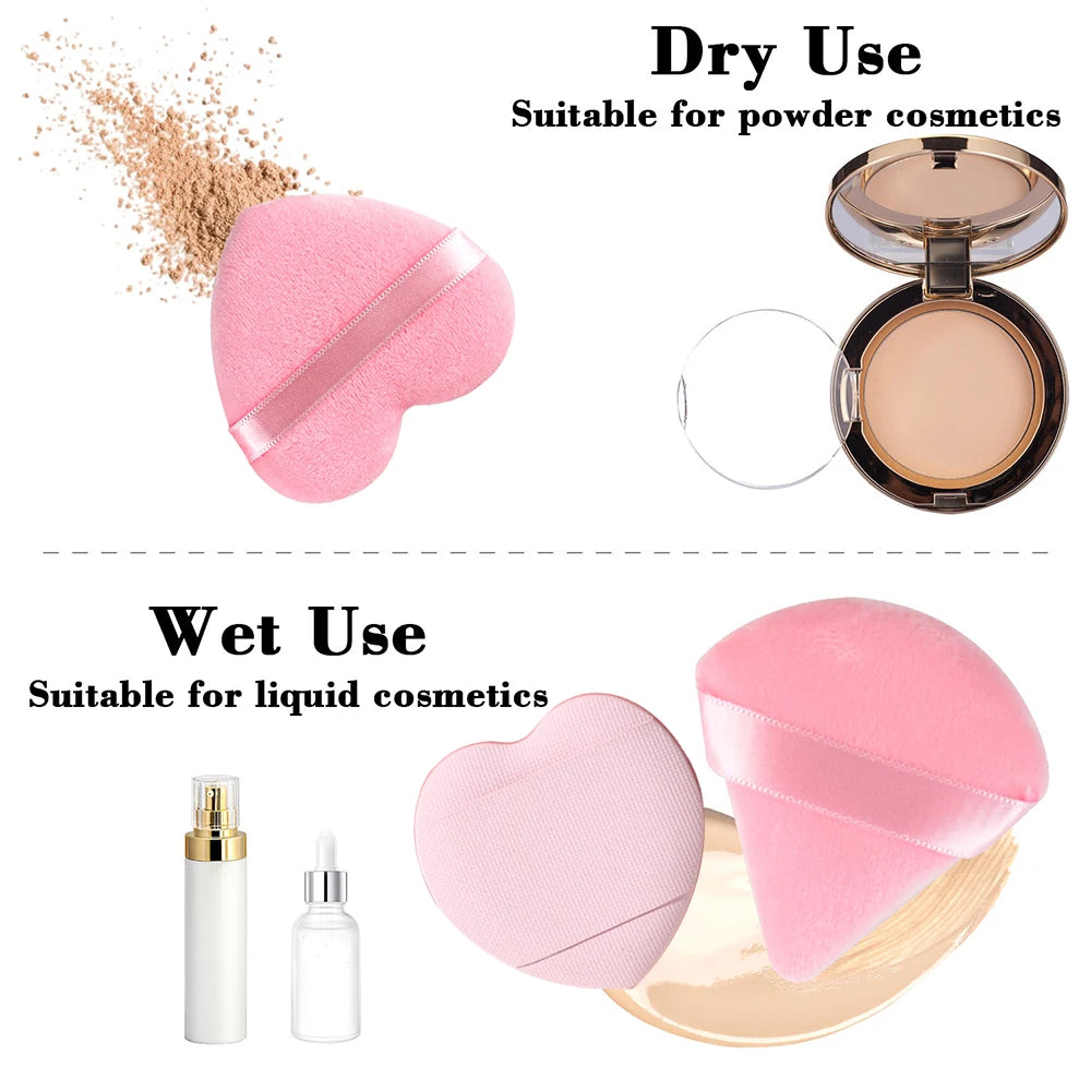 20/30Pcs Triangle Velvet Powder Puff Wet Dry Use Makeup Sponge Cosmetics Blender Makeup Foundation Beauty Tool Accessories