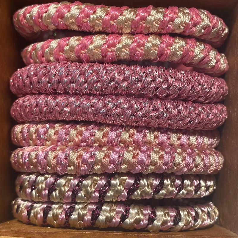 8pcs /lot women fashion colored hair rubber bands for Bracelet girls elastic hair tie knekki hair rope knekki haar elastiek