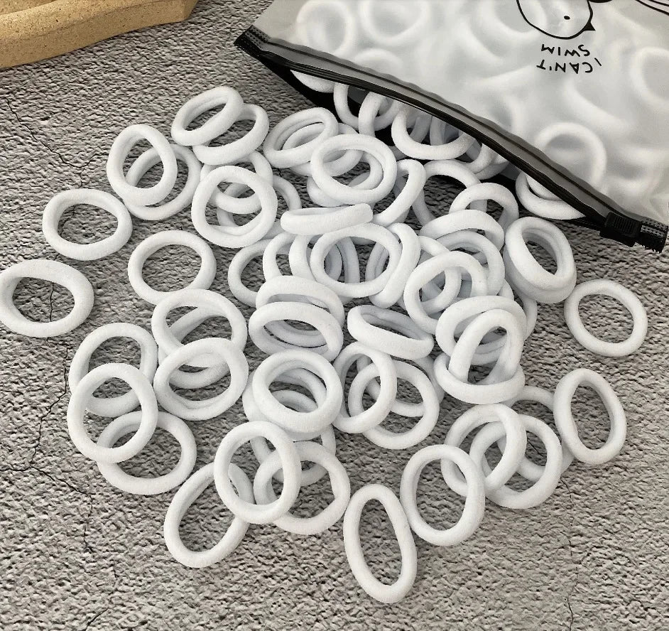50/100Pcs Hair Bands for Children Colorful Nylon Scrunchie Hair Ties Rubber Band Kids Elastic Hair Leagues Girl Accessories