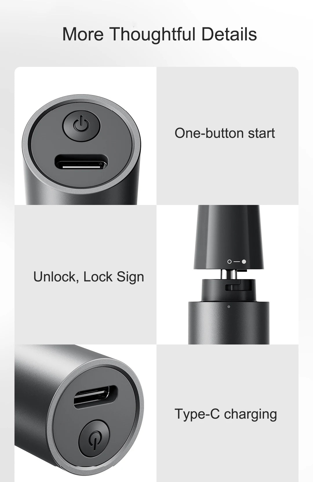 Original XIAOMI Mijia Electric Nose Hair Trimmer Portable Rechargeable Nose Ears Hair Eyebrow Painless Trimmer for Men Women