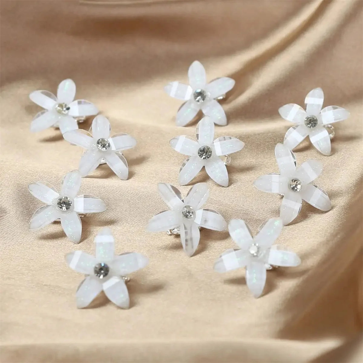 10PCS Braided Hair Clips Small Flower Hair Buttons Mini Claw Hairpins Everyday Styling Travel Accessories Gift