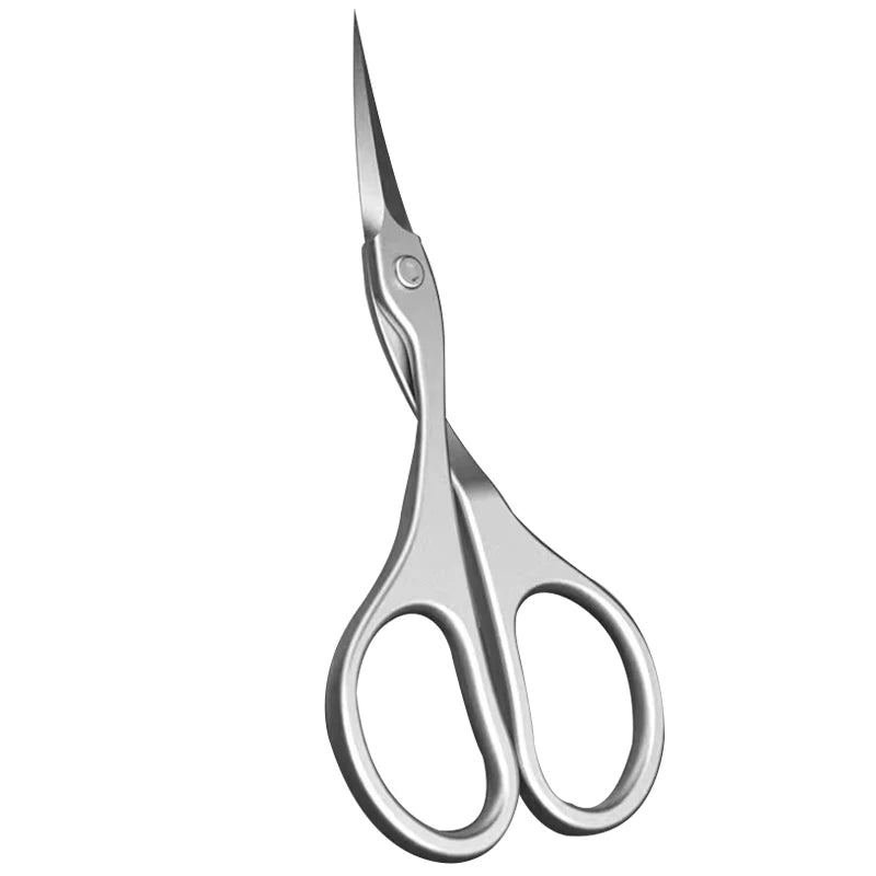 1Pc Cuticle Scissors Stainless Steel Curved Blade Small Scissors Trimming the Fingernails Eyebrow Eyelash Dry Skin Nail Scissors
