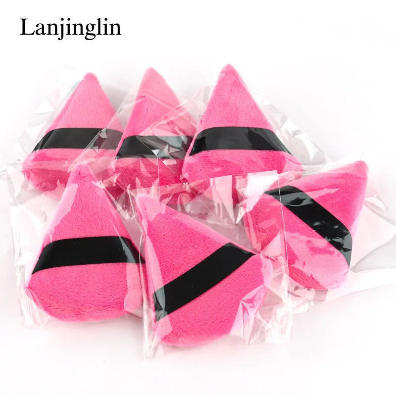 Lanjinglin 2/3/6PCS Triangle Velvet Powder Puff Wet Dry Use Makeup Sponge Cosmetics Beauty Foundation Makeup Tool Accessories