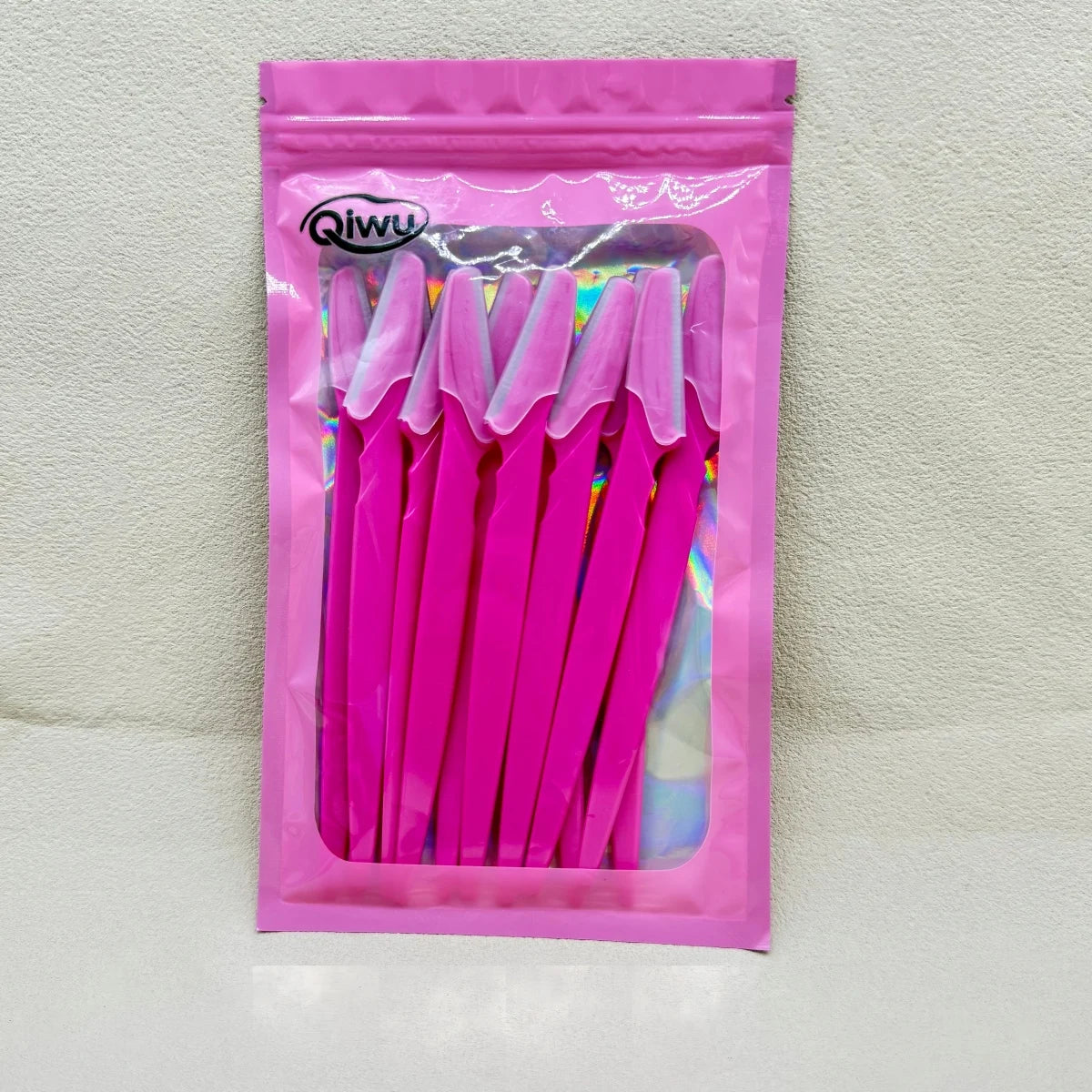 QI WU 12Pcs Eyebrow Trimmer Face Blade Shaver Portable Eye Brow Epilation Hair Removal Safety Eyebrow Cutting Woman Makeup Tools