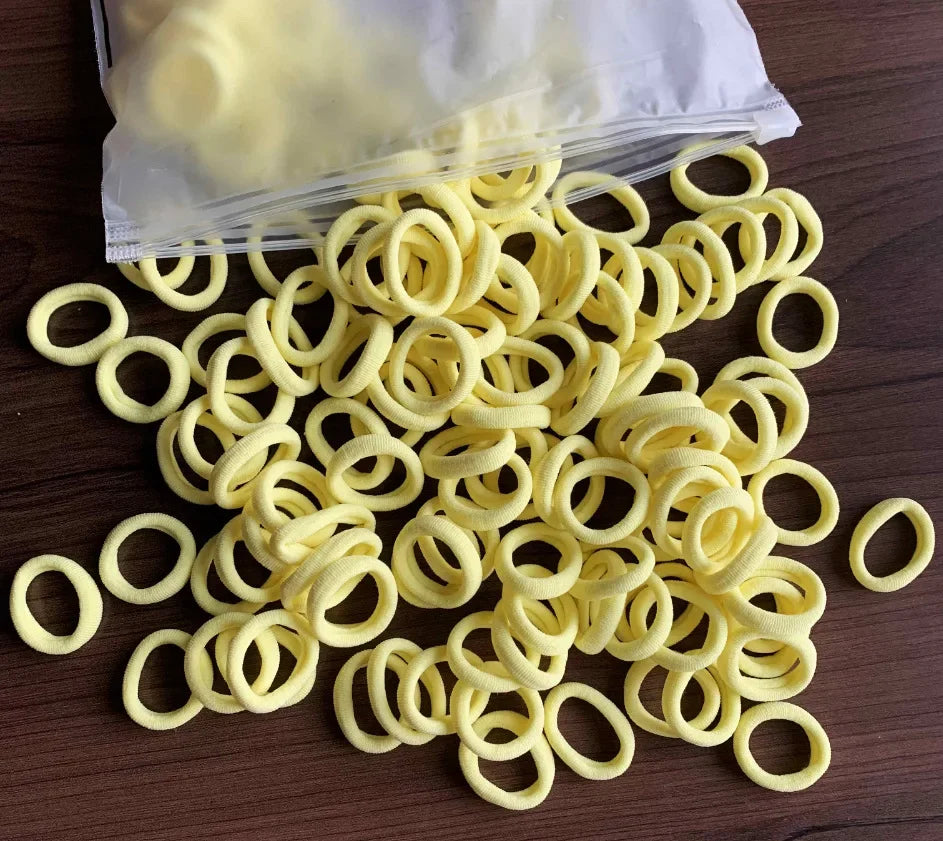 50/100Pcs Hair Bands for Children Colorful Nylon Scrunchie Hair Ties Rubber Band Kids Elastic Hair Leagues Girl Accessories