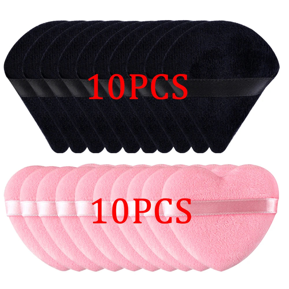20/30Pcs Triangle Velvet Powder Puff Wet Dry Use Makeup Sponge Cosmetics Blender Makeup Foundation Beauty Tool Accessories