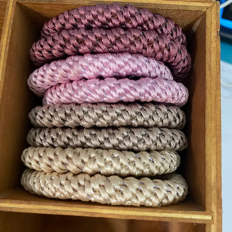 8pcs /lot women fashion colored hair rubber bands for Bracelet girls elastic hair tie knekki hair rope knekki haar elastiek