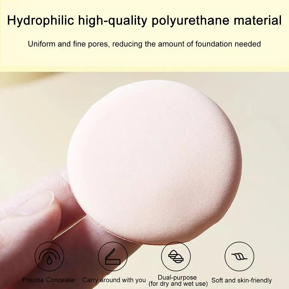 Sponge Round Air Cushion Thin Lightweight Foundation Sponge Dry Wet Dual-Use Beauty Powder Sponge Face Puff Beauty Tools