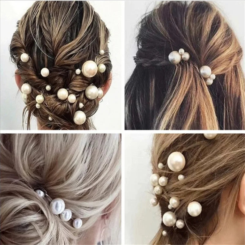 18Pcs Wedding Pearl Hair pins For Women Bride Bridal Hair Accessories Fashion Women Hair Clips Many Wedding Hair Jewelry Hairpin