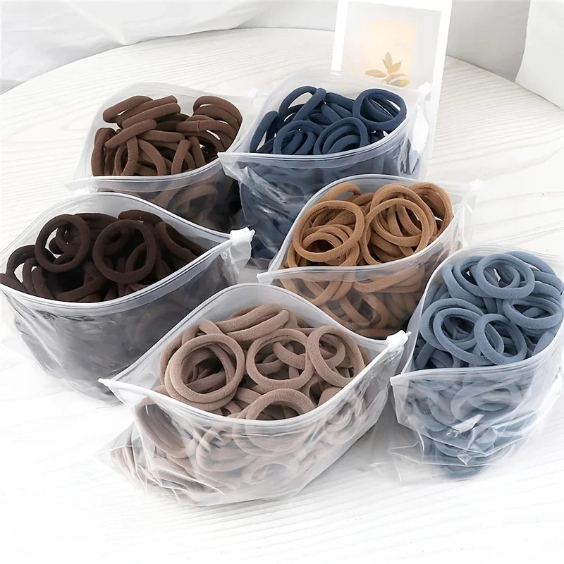 Women Basic Hair Bands 1.57inch Simple Solid Colors Elastic Headband Hair Ropes Ties Hair Accessories Ponytail Holder elastic