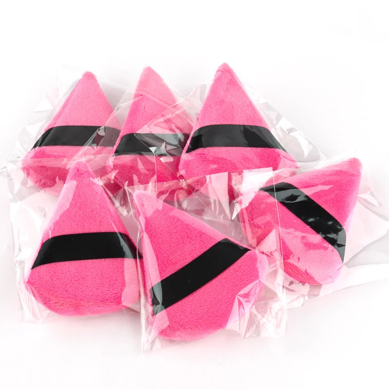 Lanjinglin 2/3/6PCS Triangle Velvet Powder Puff Wet Dry Use Makeup Sponge Cosmetics Beauty Foundation Makeup Tool Accessories