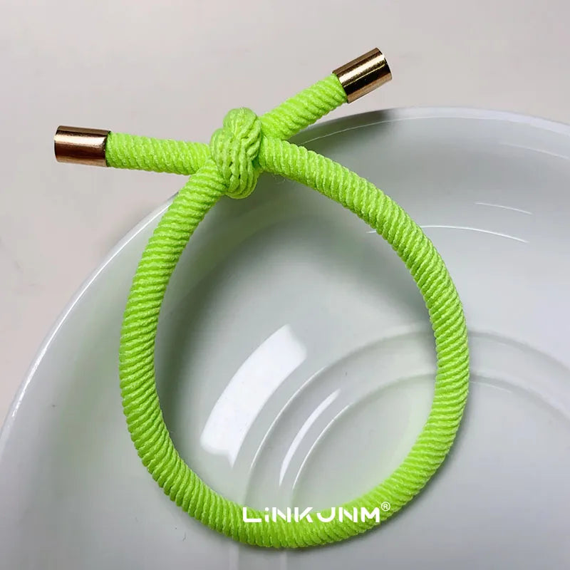 10PCS Women Trendy Elastic Hair Rubber Bands  Girls Hair Bands Hair Scrunchies Gold Plated  Hair Accessories Hair Gum/Tie/Holder
