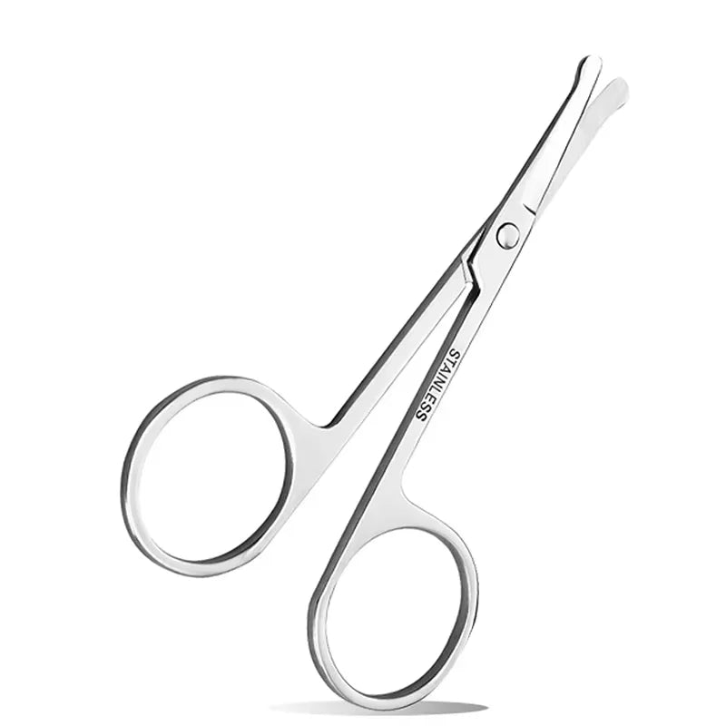 1PCS Eyebrow Trimmer Scissor New Stainless Steel Eyebrow Scissors with Comb,Portable Non Slip Professional Eyebrow Trimmer