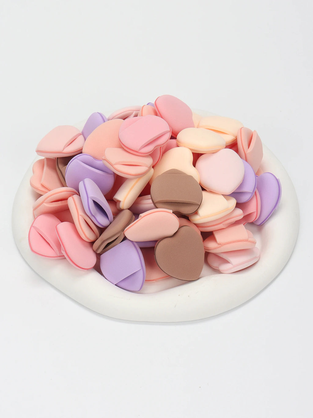 50 Mini Finger Cushions Air Cushion Powder Puff, Latex Free Mixed Sponge and Cosmetic Puff Is Used for Liquid Foundation Make-