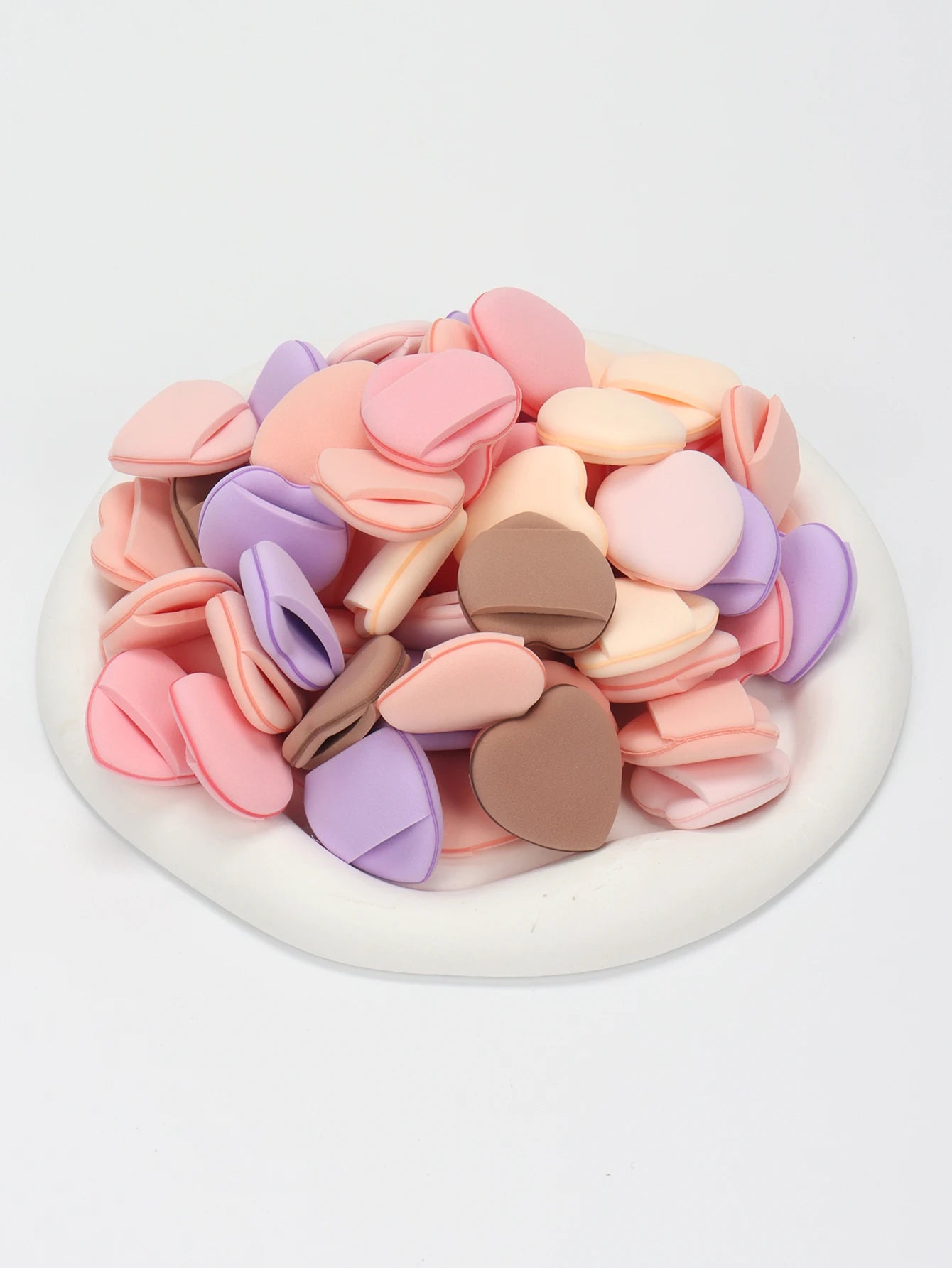 50 Mini Finger Cushions Air Cushion Powder Puff, Latex Free Mixed Sponge and Cosmetic Puff Is Used for Liquid Foundation Make-
