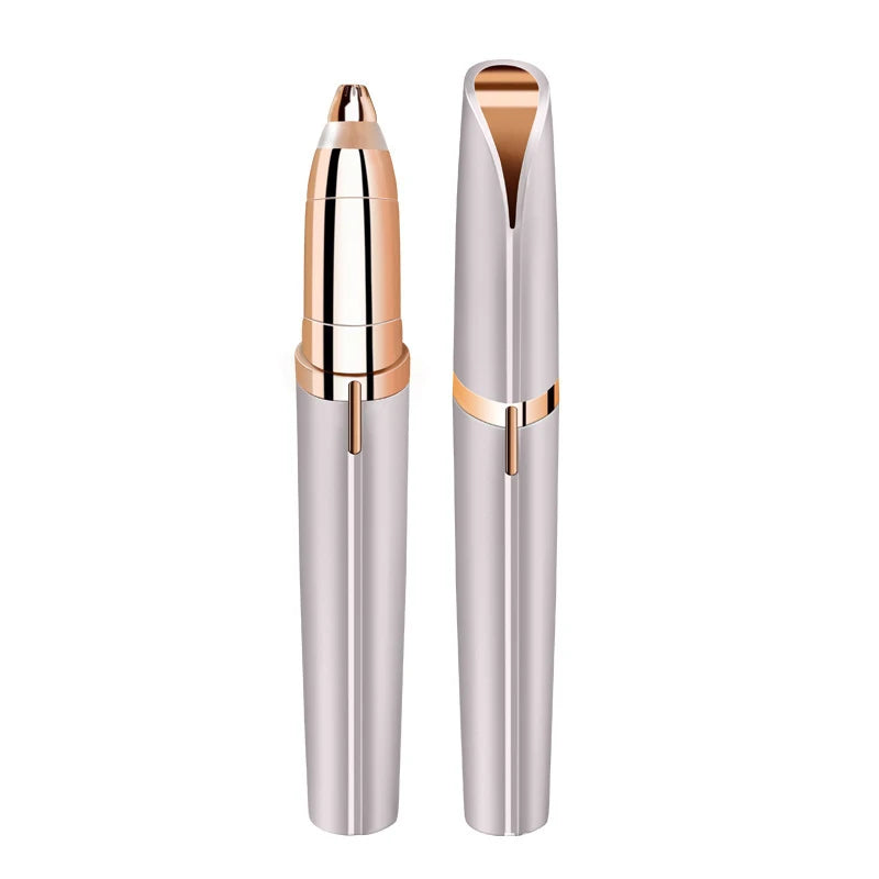 1PC Automatic Electric Eyebrow Trimmer for Beginners Nose Hair Shaver Brush Scraper with Battery （Self provided battery））
