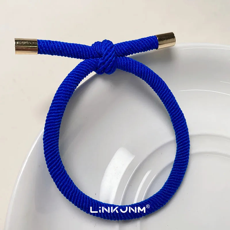 10PCS Women Trendy Elastic Hair Rubber Bands  Girls Hair Bands Hair Scrunchies Gold Plated  Hair Accessories Hair Gum/Tie/Holder