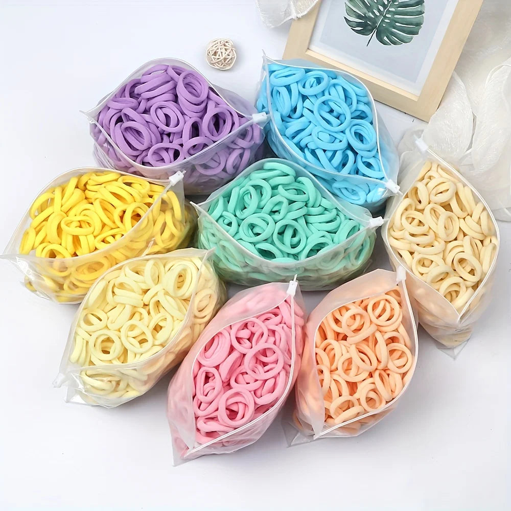 Women Basic Hair Bands 1.57inch Simple Solid Colors Elastic Headband Hair Ropes Ties Hair Accessories Ponytail Holder elastic
