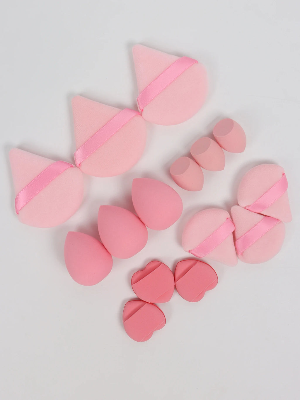 Multi Effect 15 Piece Set 3 Loose Powder Puffs&3 Mini Loose Powder Puffs&3 Medium-Sized Eggs&3 Mini Eggs&3 Air Cushions. Founda