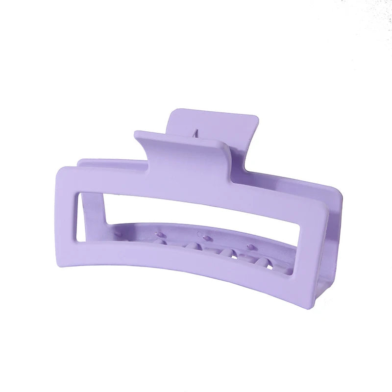 13CM Oversized Solid Color Square Frosted Hair Shark Clip Premium Hair Accessories for Women/Girls Thick Hair Fashion Headdress