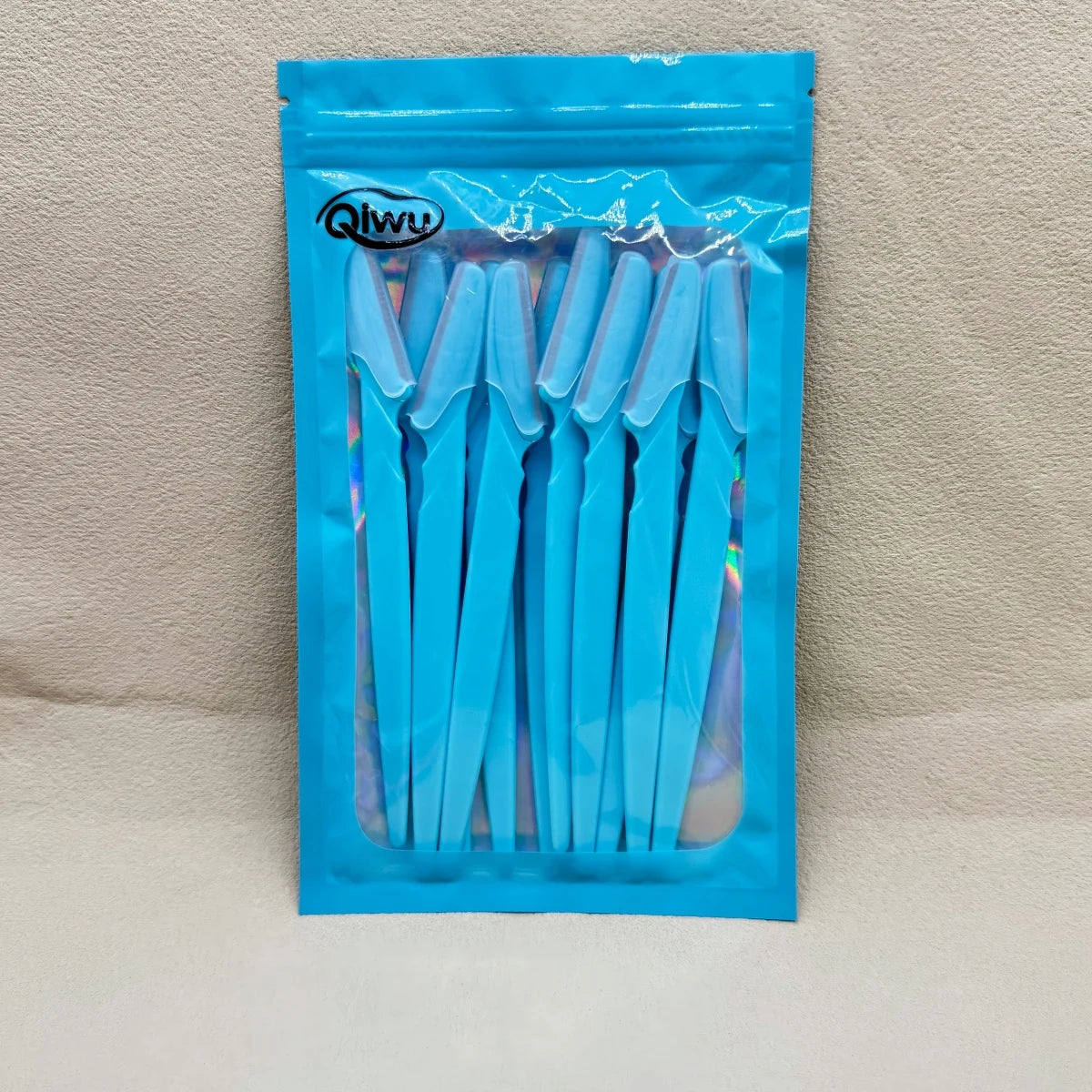 QI WU 12Pcs Eyebrow Trimmer Face Blade Shaver Portable Eye Brow Epilation Hair Removal Safety Eyebrow Cutting Woman Makeup Tools