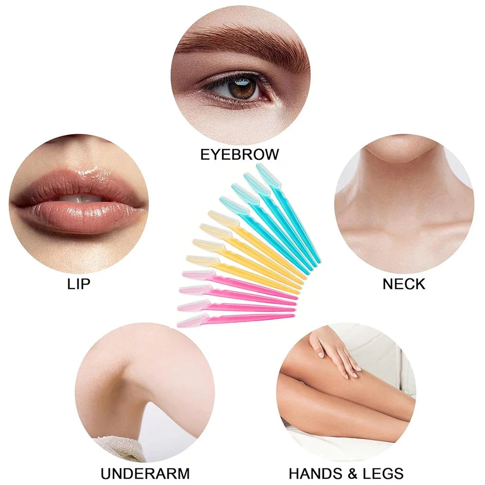 Razor Set Eyebrow Multipurpose Face Razors For Women and Men Dermaplaning Tool  Easy To Use Cutter Shaver Blades Makeup Tools