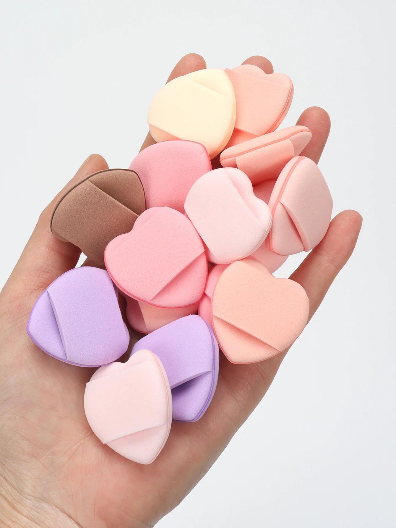 50 Mini Finger Cushions Air Cushion Powder Puff, Latex Free Mixed Sponge and Cosmetic Puff Is Used for Liquid Foundation Make-