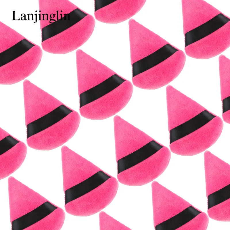 Lanjinglin 2/3/6PCS Triangle Velvet Powder Puff Wet Dry Use Makeup Sponge Cosmetics Beauty Foundation Makeup Tool Accessories