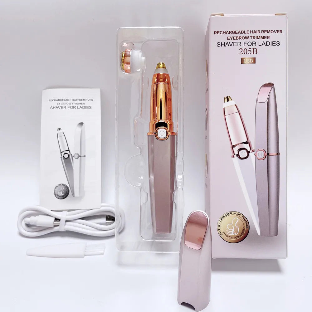 The New USB Charging Electric Eyebrow Grooming and Makeup Tool Can Be Used for Painless Beauty and Health Eyebrows Face and Body