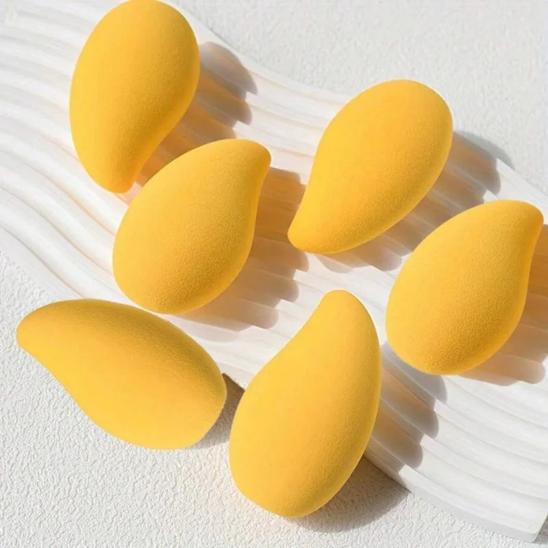 12/2pcs Mango Shape Soft Makeup Sponge Face Beauty Cosmetic Powder Puff For Foundation Concealer Cream Make Up Blender Tools