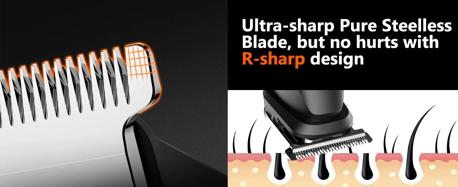 MAXGROOM 4 in 1 Body Hair Trimmer Kit for Men Pubic Hair Shaver Nose Beard Trimmer Electric IPX6 Waterproof Groin Shaver for Man