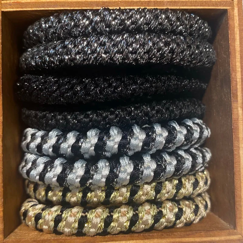 8pcs /lot women fashion colored hair rubber bands for Bracelet girls elastic hair tie knekki hair rope knekki haar elastiek