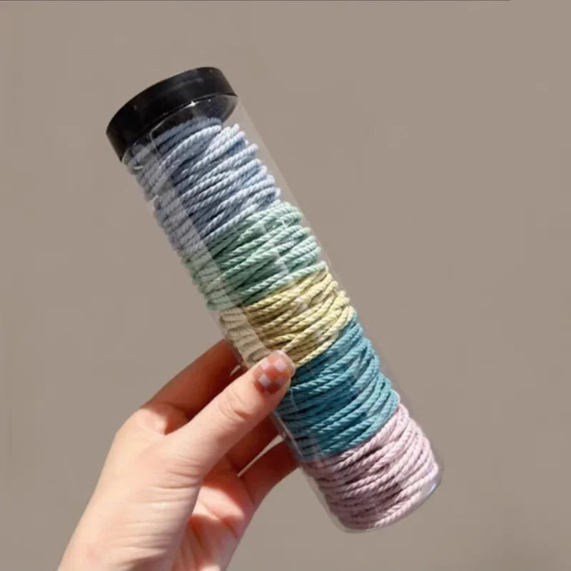 100pcs/lot Hair bands Solid Color Elastic Rubber Band Hair band Headband Scrunchie Hair Accessories for hair