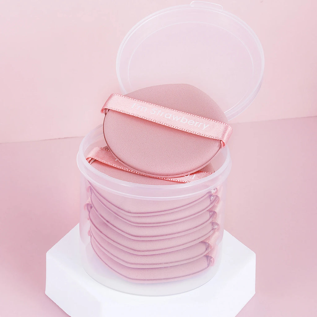 Boxed Dustproof Air Cushion Powder Puff Dry And Wet Dual-Use Makeup Circular Droplet Shaped Sponge Powder Puff Beauty Tool