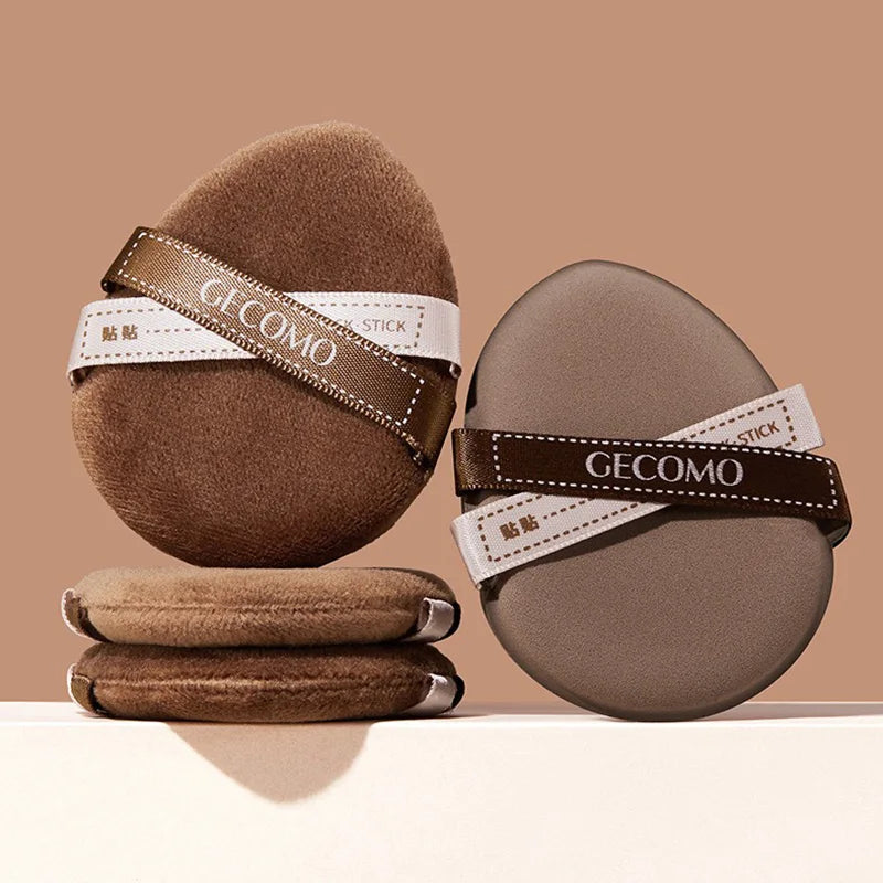 GECOMO Iced Americano Duo Star Powder Puff Set — Dual-Use (Dry & Wet), Ultra-Soft and Skin-Friendly, Ideal for Flawless Applicat