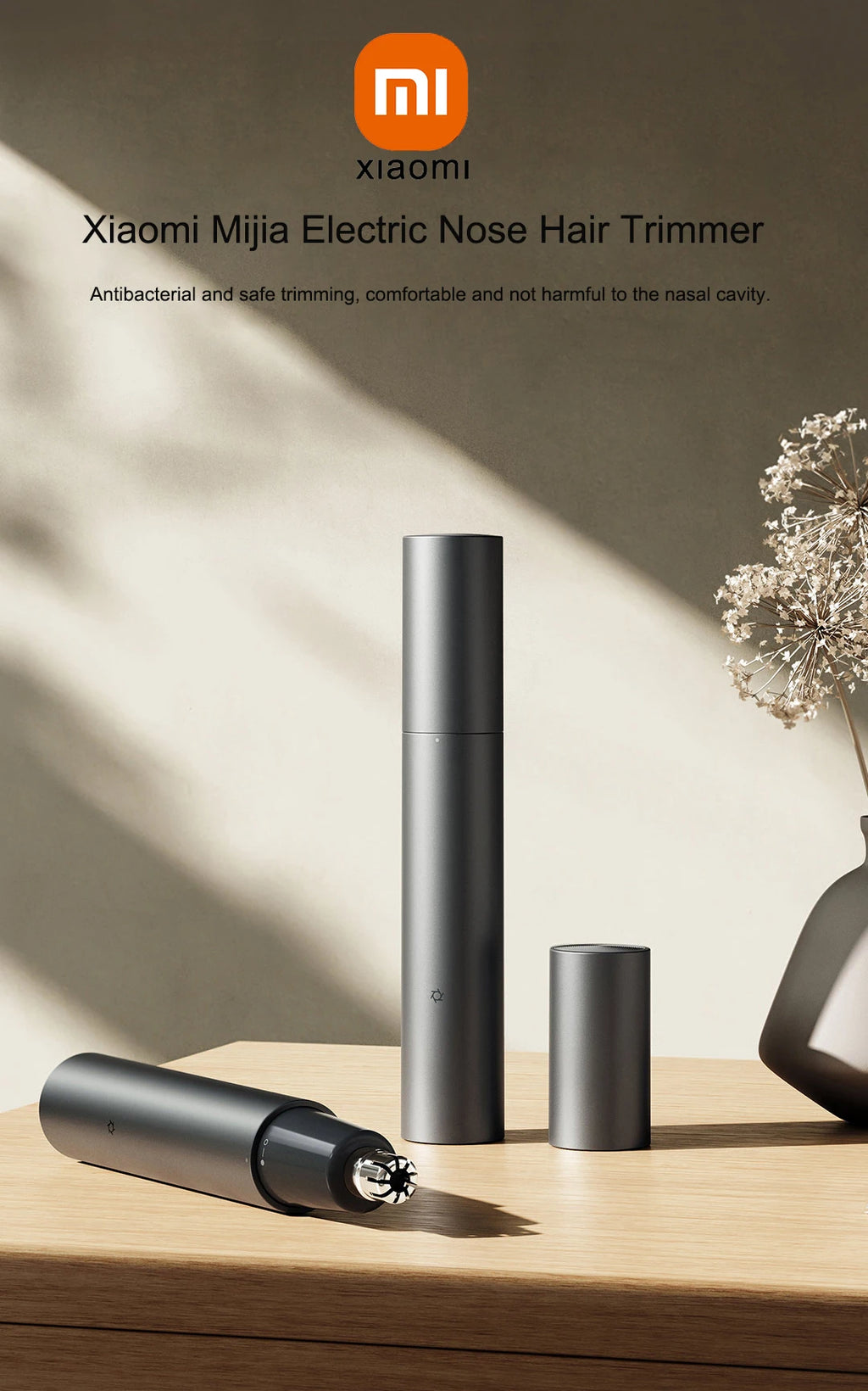 Original XIAOMI Mijia Electric Nose Hair Trimmer Portable Rechargeable Nose Ears Hair Eyebrow Painless Trimmer for Men Women
