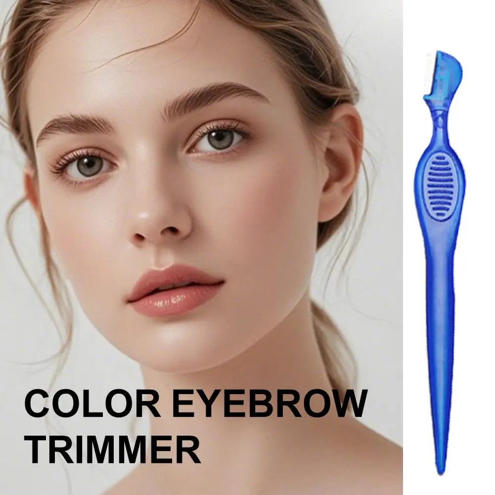 Eyebrow Razor Blade Comb Mini Portable Eyebrow Shaver Multipurpose Face Razors Stainless Steel Beauty Makeup Tool for Women Men