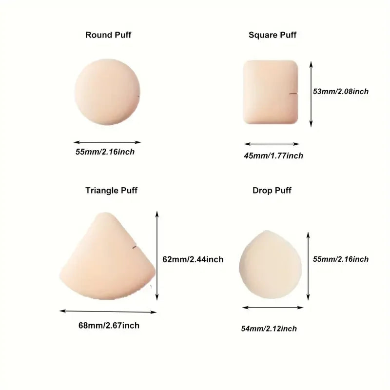 5pcs Portable Foundation Powder Puffs Drop Shape Beauty Makeup Sponge Blender Travel Women Makeup Tools