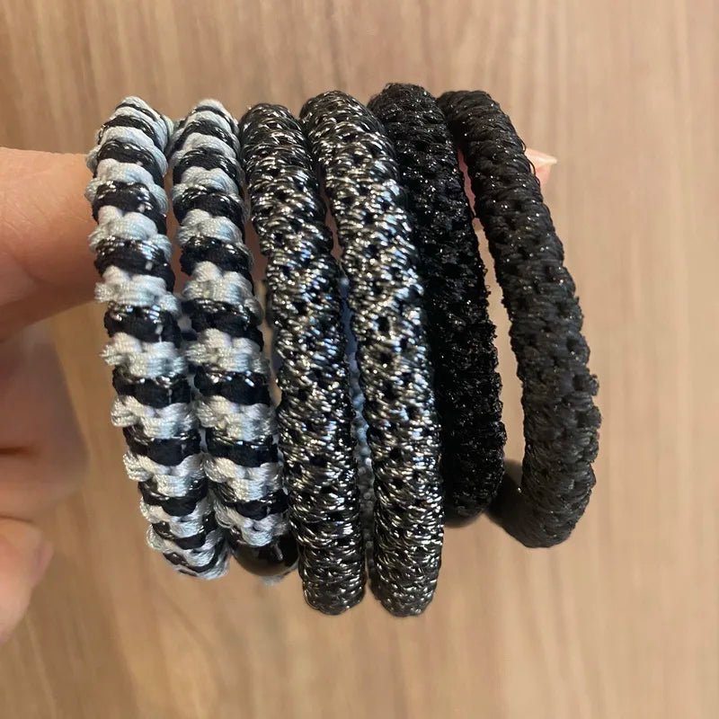 8pcs /lot women fashion colored hair rubber bands for Bracelet girls elastic hair tie knekki hair rope knekki haar elastiek