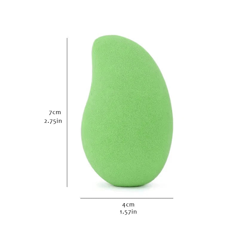 12/2pcs Mango Shape Soft Makeup Sponge Face Beauty Cosmetic Powder Puff For Foundation Concealer Cream Make Up Blender Tools