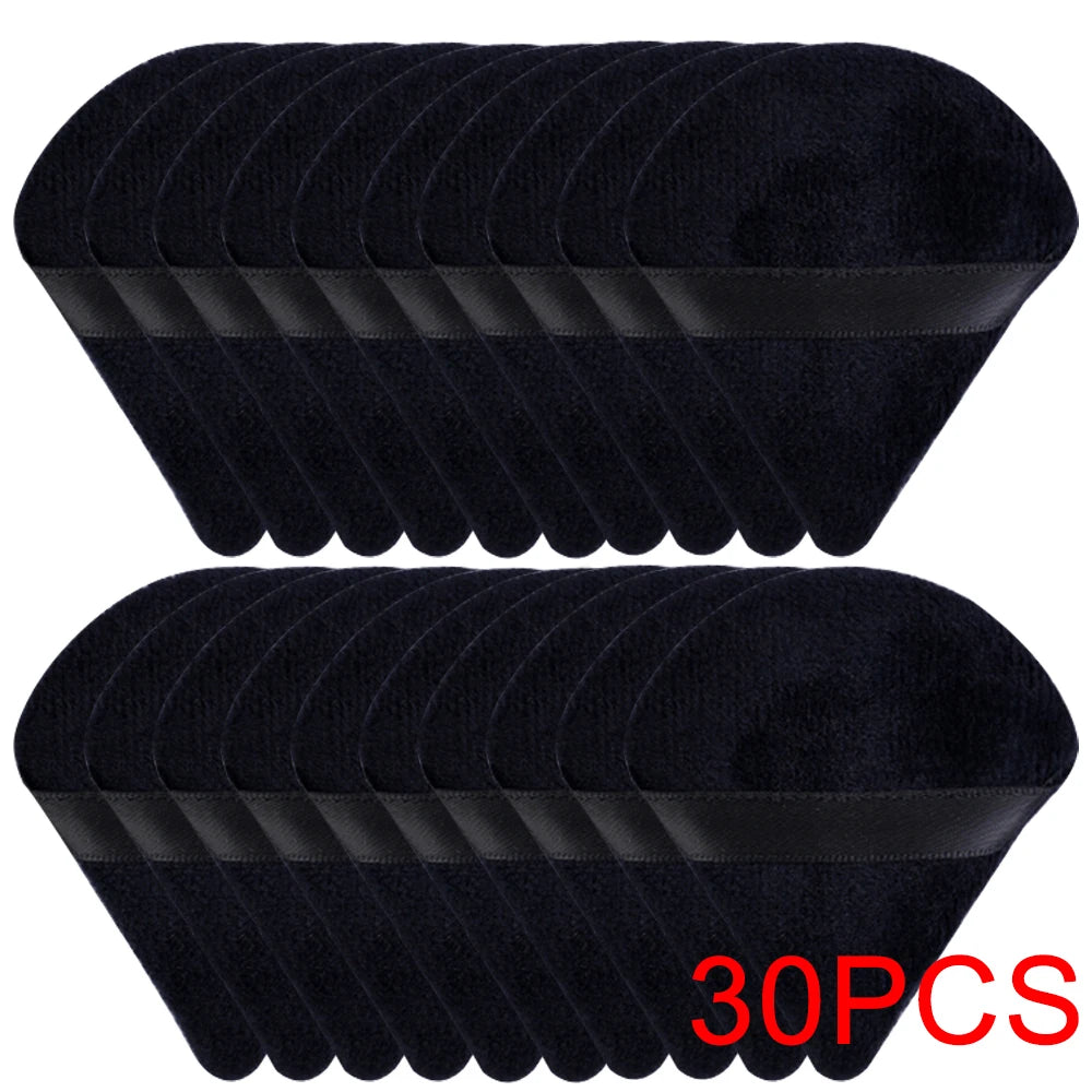 20/30Pcs Triangle Velvet Powder Puff Wet Dry Use Makeup Sponge Cosmetics Blender Makeup Foundation Beauty Tool Accessories