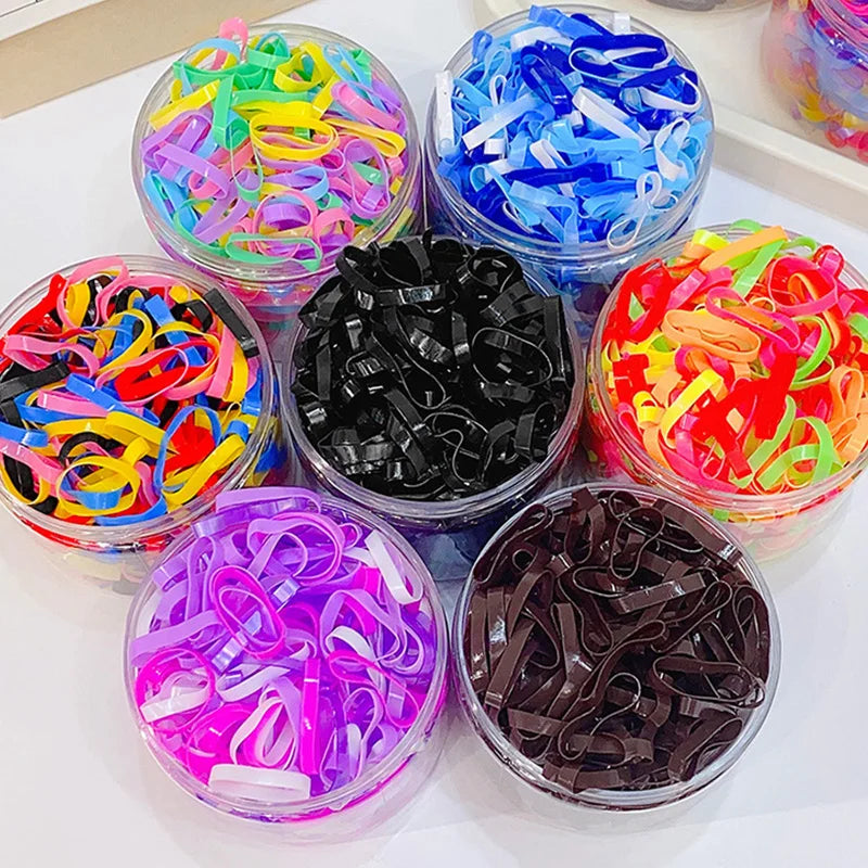 500PCS Upgraded Thickened Elastic Hair Bands For Women Girls Durable Hair Tie Not Easy To Break Rubber Bands Hair Accessories