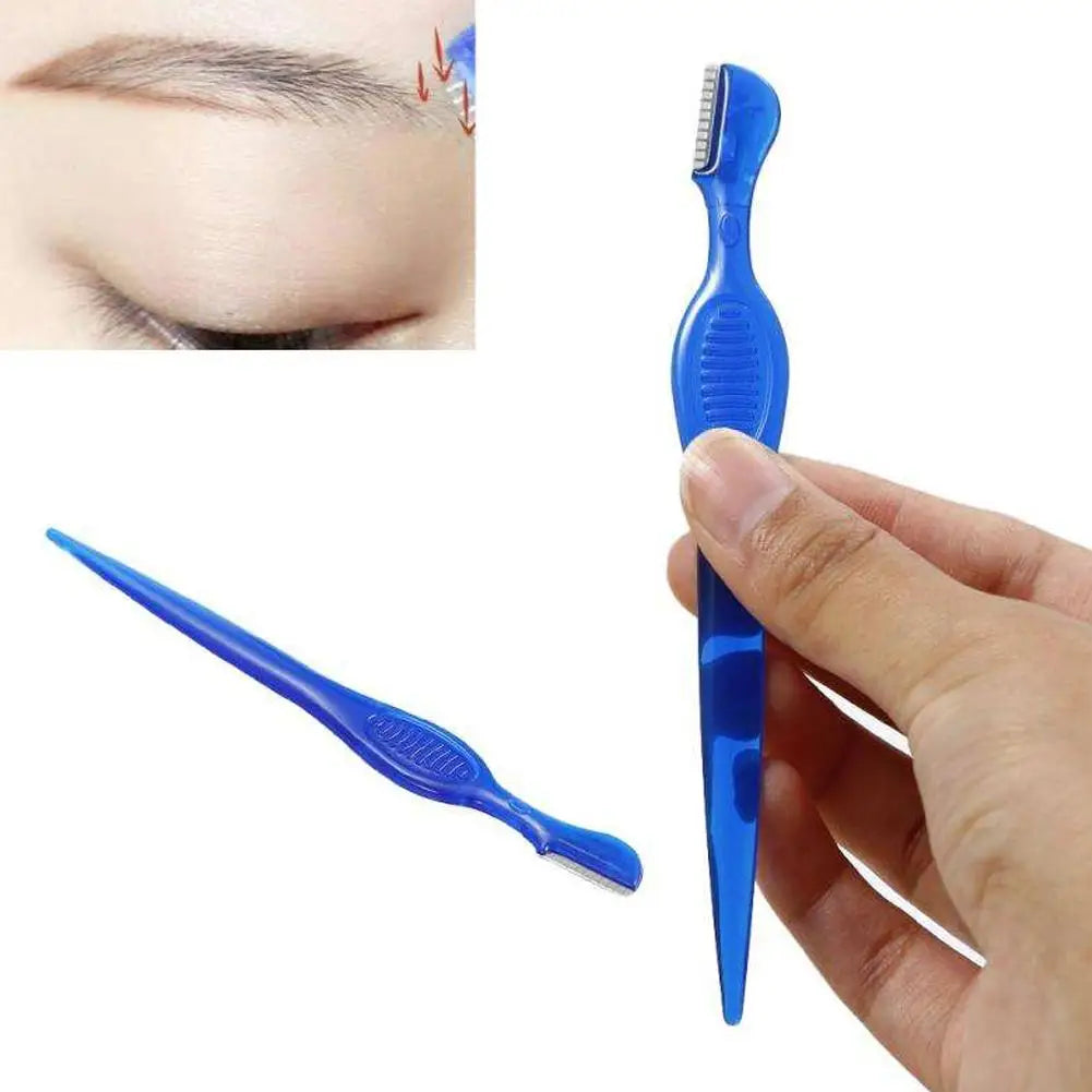 Eyebrow Razor Blade Comb Mini Portable Eyebrow Shaver Multipurpose Face Razors Stainless Steel Beauty Makeup Tool for Women Men
