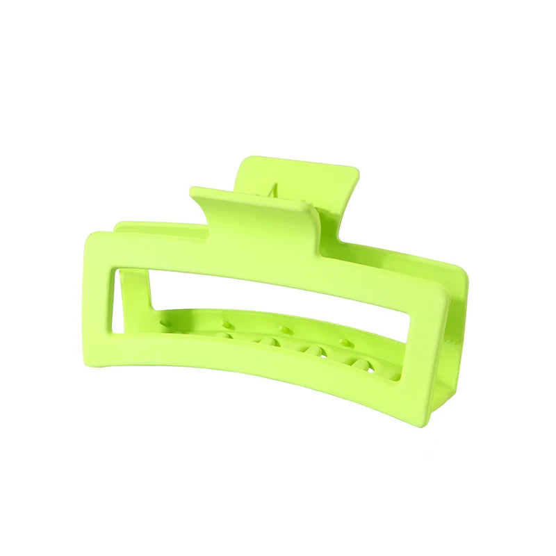 13CM Oversized Solid Color Square Frosted Hair Shark Clip Premium Hair Accessories for Women/Girls Thick Hair Fashion Headdress