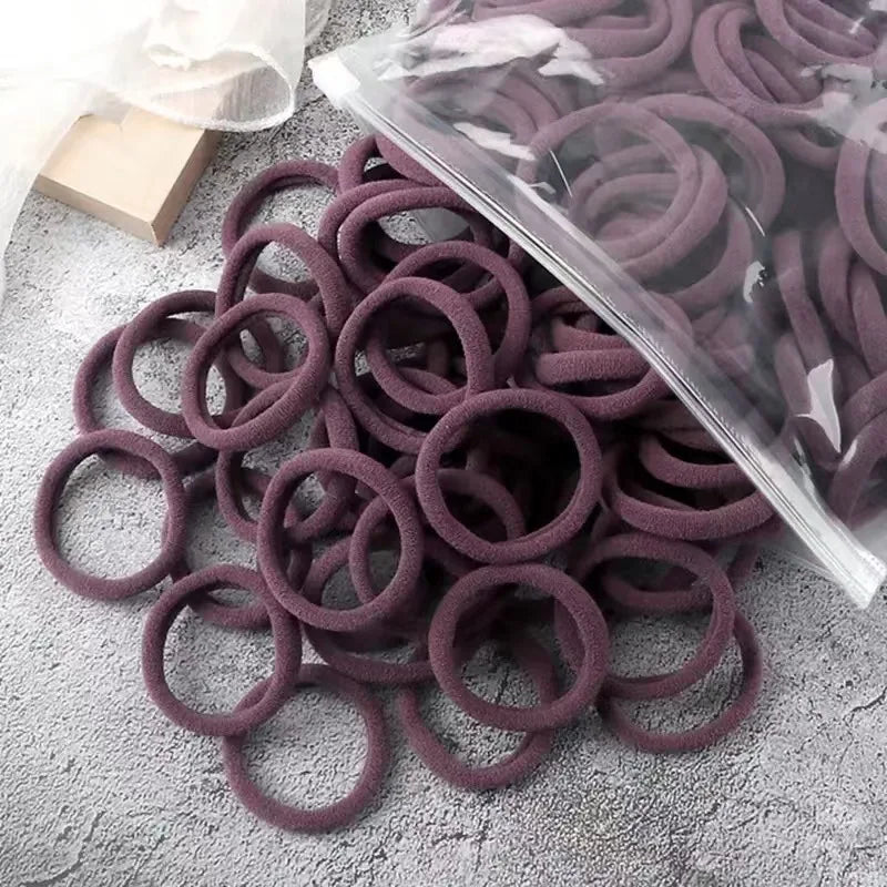 Women Basic Hair Bands 1.57inch Simple Solid Colors Elastic Headband Hair Ropes Ties Hair Accessories Ponytail Holder elastic