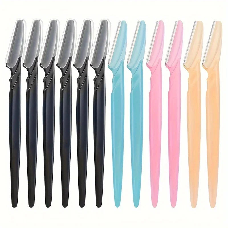 Wholesale 12/24Pcs Multifunction Eyebrow Razor Kit - Precise Trimming, Shaping,Facial Hair Removal Tool with Easy Grip Handle