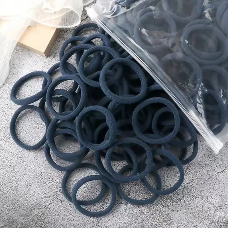 Women Basic Hair Bands 1.57inch Simple Solid Colors Elastic Headband Hair Ropes Ties Hair Accessories Ponytail Holder elastic