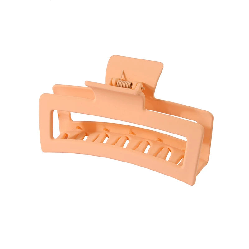 13CM Oversized Solid Color Square Frosted Hair Shark Clip Premium Hair Accessories for Women/Girls Thick Hair Fashion Headdress