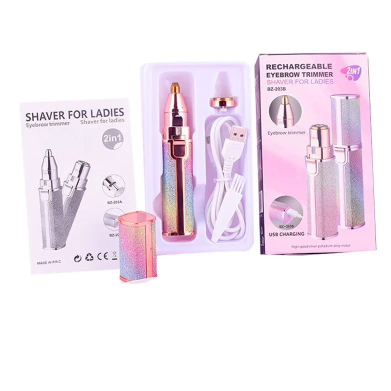The New USB Charging Electric Eyebrow Grooming and Makeup Tool Can Be Used for Painless Beauty and Health Eyebrows Face and Body