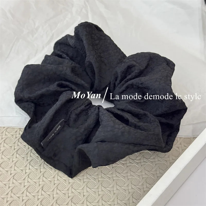 2025 new textured printed ball head large intestine hair band simple versatile rubber band women's tie head rope puff hair rope